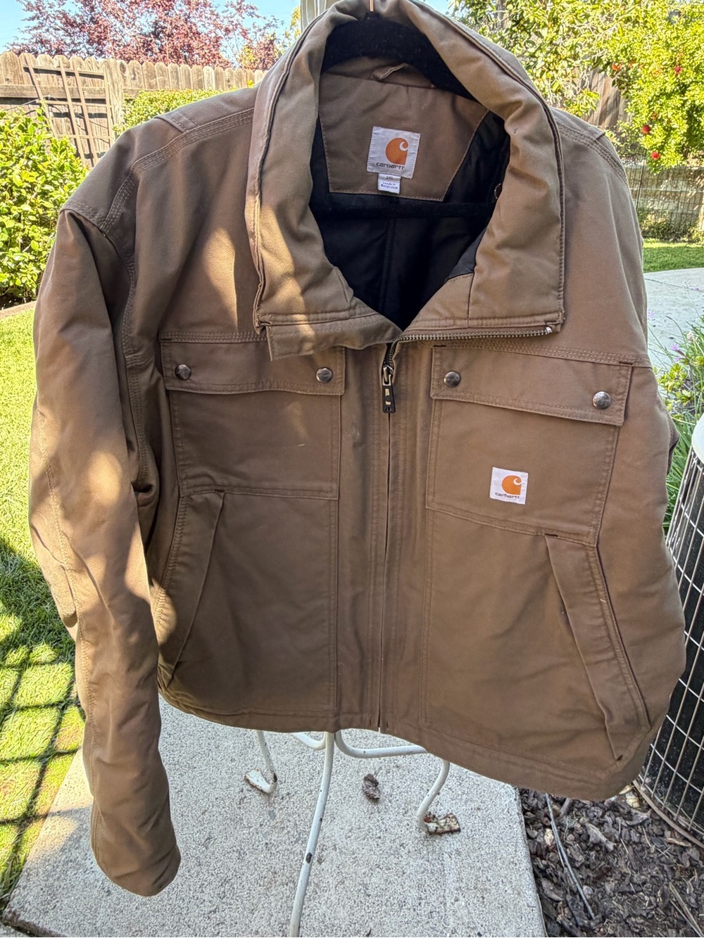 Carhartt Brown Workwear Quick Duck Canvas Utility Jacket